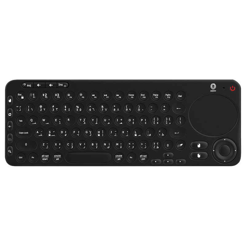 Green keyboard with touchpad - (1) %%title%% کیبورد همراه با تاچ پد و کلیدهای ماوس